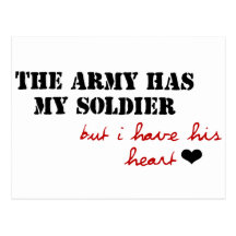 L'armée a mon soldat, mais j'ai son coeur carte postale
