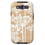 L'arrière - plan en bois fleurit le motif floral g coques samsung galaxy s3