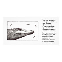 L'art d'amusement d'alligator de crocodile carde d cartes de vœux avec photo