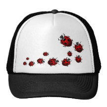 L'art de coccinelle couvre le chapeau d'art de fau casquette