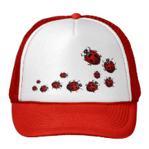 L'art de coccinelle couvre le chapeau d'art de fau casquette