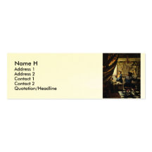 L'art de Johannes Vermeer de la peinture circa 166 Cartes De Visite Professionnelles