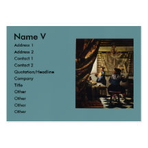 L'art de Johannes Vermeer de la peinture circa 166 Modèles De Cartes De Visite