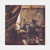 L'art de la peinture par Johannes Vermeer Aimants
