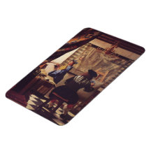 L'art de la peinture par Johannes Vermeer Magnets En Vinyle