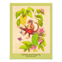 L'art des enfants originaux de "singe et de libell impressions photographiques