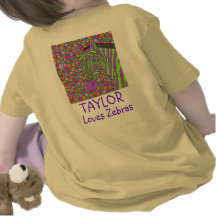 L'art tropical de zèbre personnalisé aime la chemi t-shirt