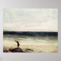 L'artiste sur le bord de la mer chez Palavas Posters