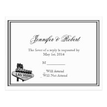 Las Vegas Destination Wedding RSVP Postcard