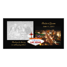 Las Vegas épousant des cartes photos de Merci Photocarte