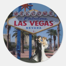 Las Vegas épousant l'autocollant de jeune mariée e