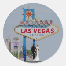 Las Vegas épousant l'autocollant de jeune mariée e