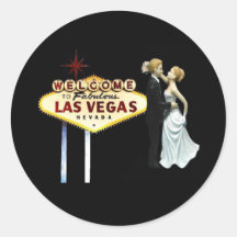 Las Vegas épousant l'autocollant de jeune mariée e