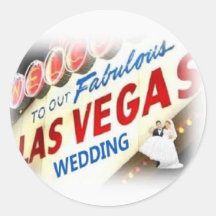 Las Vegas épousant l'autocollant de jeune mariée e