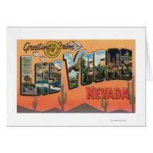 Las Vegas, Nevada - grandes scènes de lettre Carte De Vœux