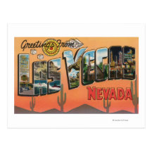 Las Vegas, Nevada - grandes scènes de lettre Cartes Postales