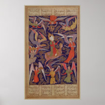 L'ascension du prophète Mohamed, persane Posters