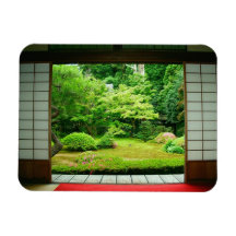 L'Asie, Japon, Kyoto. Jardin 2 de zen Magnet Souple