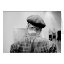 L'Asie, Japon, Tokyo. Homme avec le béret, métro d Carte De Vœux