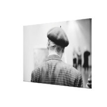 L'Asie, Japon, Tokyo. Homme avec le béret, métro d Toile Tendue Sur Châssis
