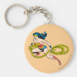 Lasso de oscillation de femme de merveille laissé porte-clefs