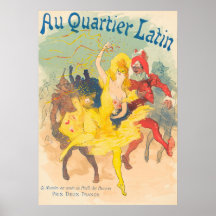Latin de Quartier d'Au "au quart latin " Posters