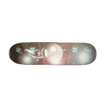 l'atmosphère planches à roulettes customisées