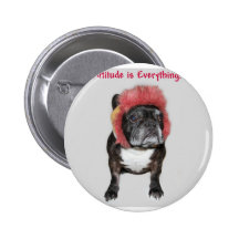 l'attitude est tout chien mignon badge