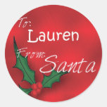 Lauren a personnalisé des étiquettes de cadeau de  autocollants