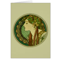 Laurier, Alphonse Mucha Cartes De Vœux