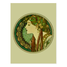 Laurier, Alphonse Mucha Cartes Postales