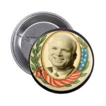 Laurier de McCain et bouton de drapeau Badges