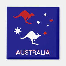 L'Australie Roo et aimant croisé de réfrigérateur