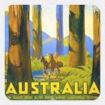 L'Australie - voyage vintage Sticker Carré