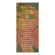 L'automne colore le programme de mariage double carte personnalisée