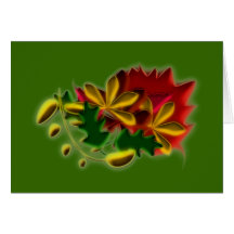L'automne de feuilles de feuillage autumn leaves carte de vœux