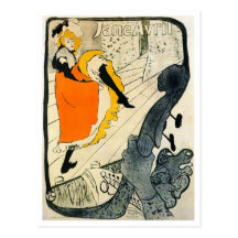 Lautrec : La danse de Jane Avril Pouvoir-Peut Cartes Postales