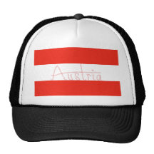 L'Autriche - drapeau et manuscrit Casquette De Camionneur
