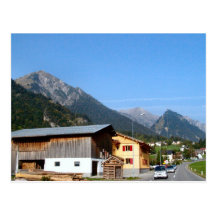 L'Autriche, le Zillertal Woodmill et les montagnes Carte Postale