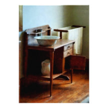 Lavabo et serviette cartons d'invitation
