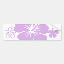 lavande de fleur de ketmie aloha autocollants pour voiture