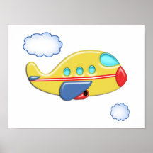 L'avion coloré de l'enfant affiche