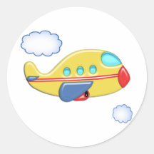 L'avion coloré de l'enfant autocollants