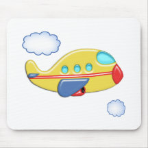 L'avion coloré de l'enfant tapis de souris
