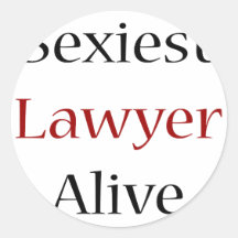 L'avocat le plus sexy vivant autocollant rond