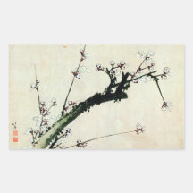 le 梅花, prune de 北斎 se développe, Hokusai, Ukiyo-e Autocollant