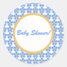Le baby shower fleurit l'autocollant