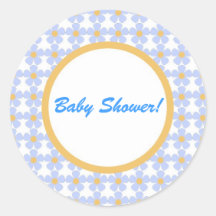 Le baby shower fleurit l'autocollant