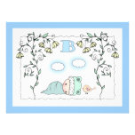 Le baby shower mignon de garçon invite le bébé et  invitations personnalisées