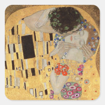 Le baiser, 1907-08 2 stickers carrés